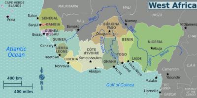 Kaart ghanasse lääne-aafrikas
